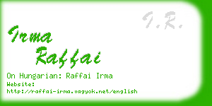 irma raffai business card